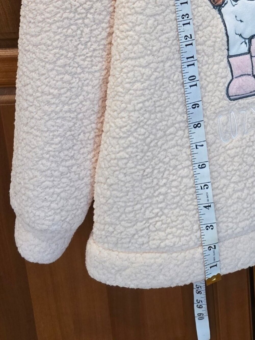 La Vie an Rose sherpa sweater light pink rose fabric - Picture 4 of 6